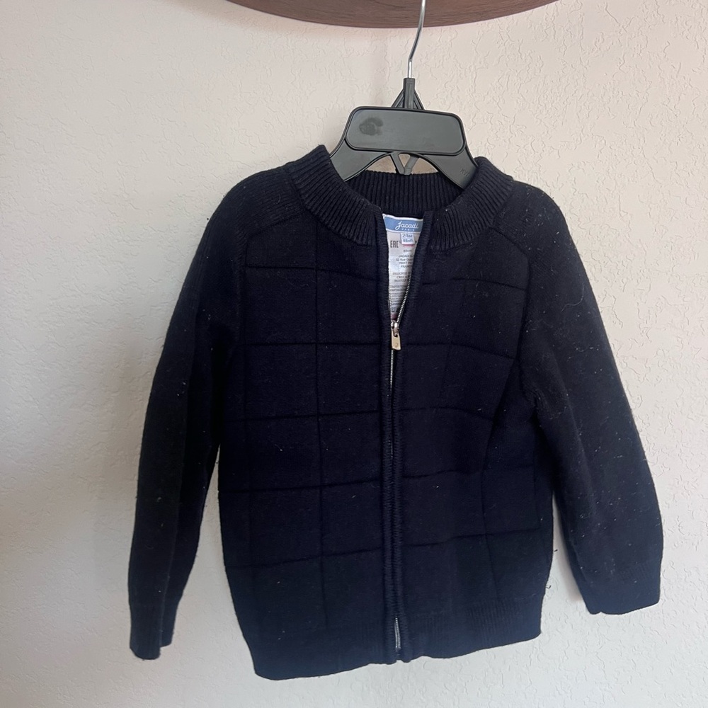 Jacadi dark blue Knit Zip-Up Sweater